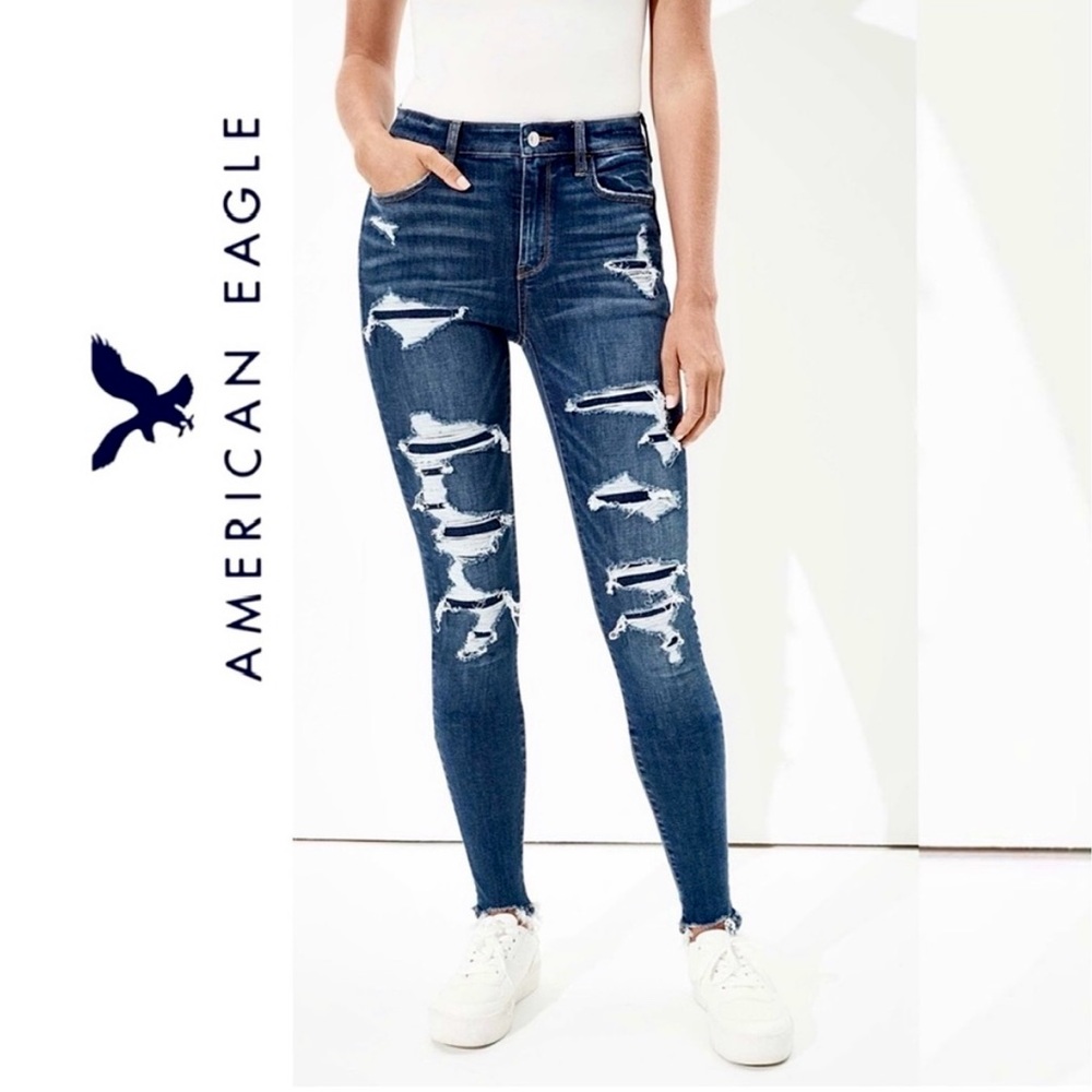 AE American Eagle Super Hi-Rise Jegging Jeans 00